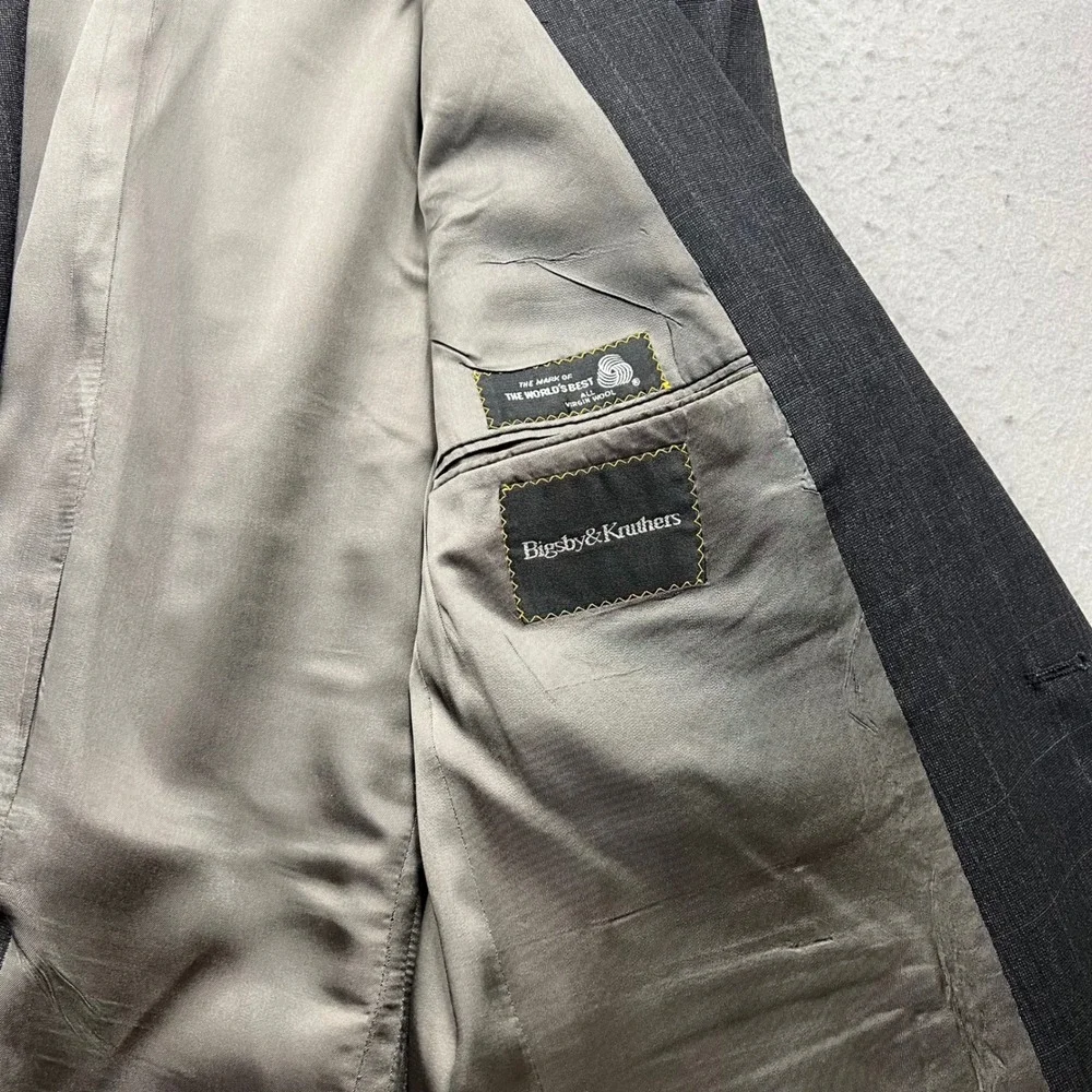 Polo University Club Ralph Lauren Blazer Grey Pinstripe Wool Sport Coat USA